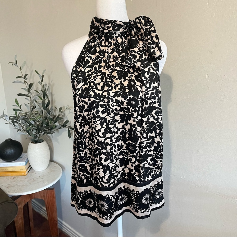 Diane Von Furstenberg Womens Silk Tank Blouse Black Size 6 Designer Luxury